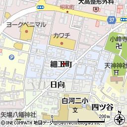 福島県白河市細工町周辺の地図