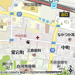 福島県白河市中町19周辺の地図