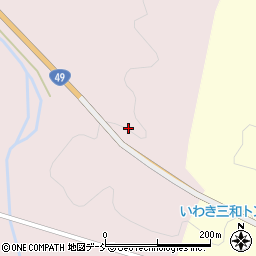 福島県いわき市三和町中寺二反田周辺の地図