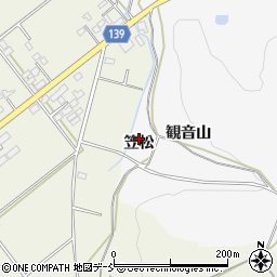 福島県白河市久田野笠松周辺の地図