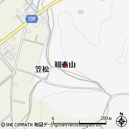 福島県白河市久田野観音山周辺の地図