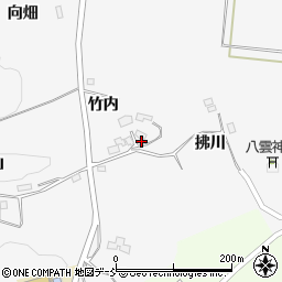 福島県白河市久田野夕顔山周辺の地図