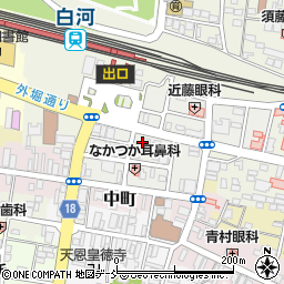 福島県白河市大手町周辺の地図