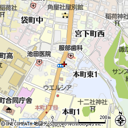 新潟県十日町市本町１丁目下周辺の地図