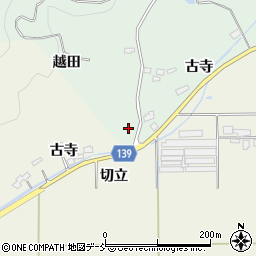 福島県西白河郡泉崎村北平山越田周辺の地図