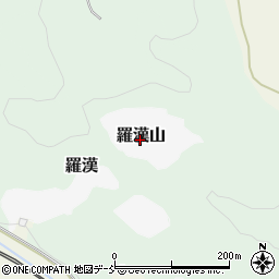 福島県白河市羅漢山周辺の地図