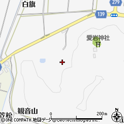 福島県白河市久田野蟹沢山周辺の地図