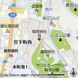 諏訪神社社務所周辺の地図