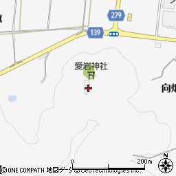 福島県白河市久田野向前山周辺の地図
