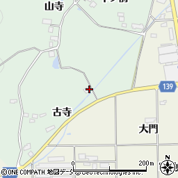 福島県西白河郡泉崎村北平山古寺周辺の地図