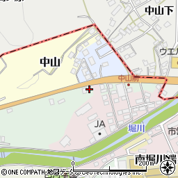 福島県白河市中山南周辺の地図