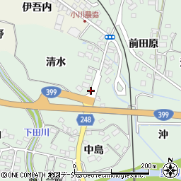 福島県いわき市小川町上平清水周辺の地図