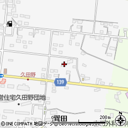 福島県白河市久田野前田29周辺の地図