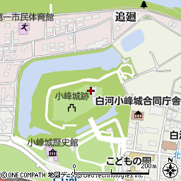 小峰城跡周辺の地図