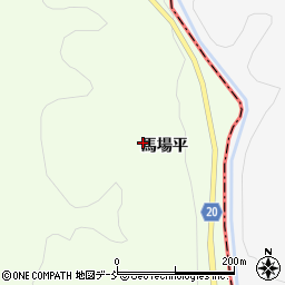 福島県石川郡古殿町山上馬場平周辺の地図