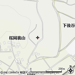 福島県白河市萱根上後谷地周辺の地図