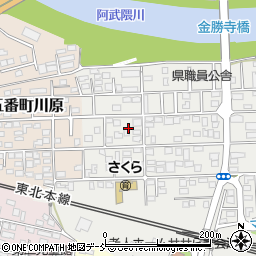 福島県白河市会津町周辺の地図
