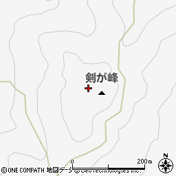 剣ケ峰周辺の地図
