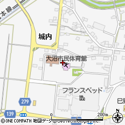 福島県白河市久田野城内周辺の地図