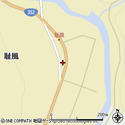 福島県南会津町（南会津郡）耻風（居平）周辺の地図