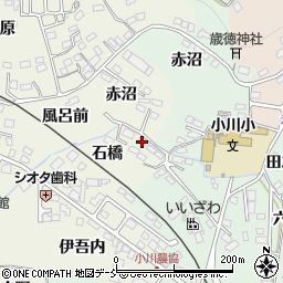 福島県いわき市小川町上小川石橋周辺の地図