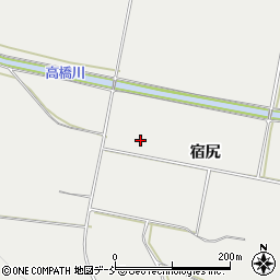 福島県白河市萱根宿尻周辺の地図