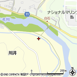 福島県石川郡石川町沢井川井457周辺の地図