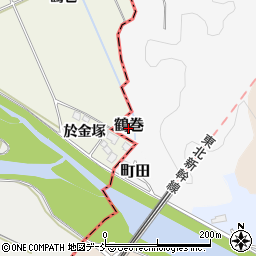 福島県白河市鶴巻周辺の地図