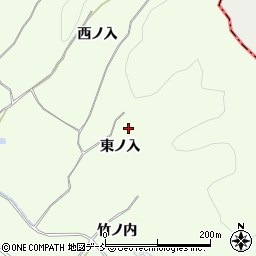 福島県白河市本沼東ノ入周辺の地図