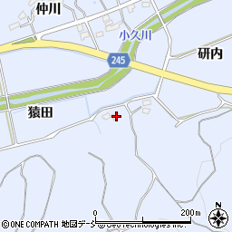 福島県いわき市大久町小久猿田周辺の地図