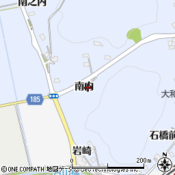 福島県白河市大和田南内周辺の地図