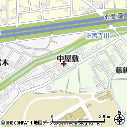 新潟県上越市中屋敷周辺の地図