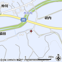 福島県いわき市大久町小久研内周辺の地図