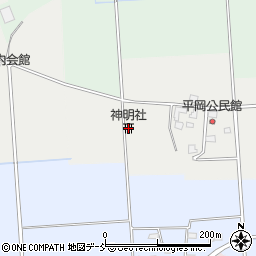 神明社周辺の地図