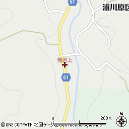 熊沢上周辺の地図