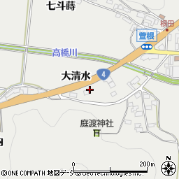 福島県白河市萱根（大清水）周辺の地図