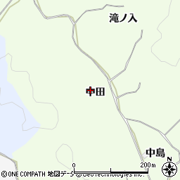 福島県白河市本沼（中田）周辺の地図