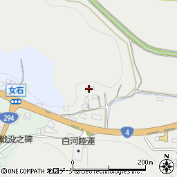 福島県白河市萱根田中山周辺の地図