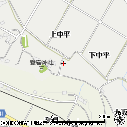福島県いわき市小川町福岡下中平周辺の地図