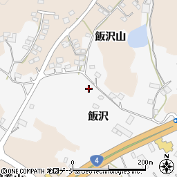 福島県白河市飯沢周辺の地図