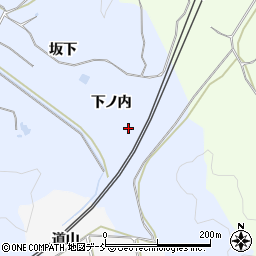 福島県白河市大和田下ノ内周辺の地図
