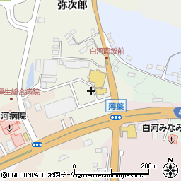 福島県白河市弥次郎窪周辺の地図
