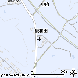 福島県白河市大和田後和田周辺の地図