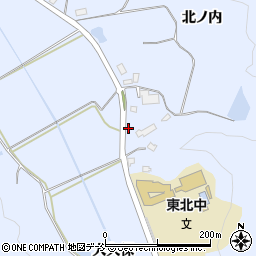 福島県白河市泉田北ノ内周辺の地図