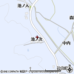 福島県白河市大和田池ノ次周辺の地図