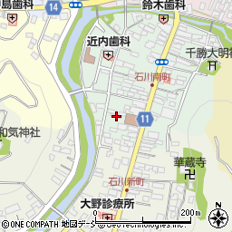 石川郵便局　荷物集荷周辺の地図
