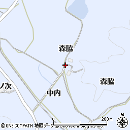 福島県白河市大和田森脇周辺の地図