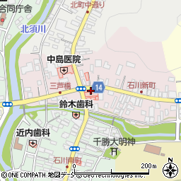 石川中央医院周辺の地図