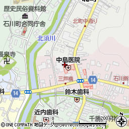 中田接骨院周辺の地図