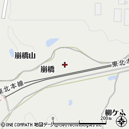 福島県西白河郡泉崎村泉崎崩橋周辺の地図
